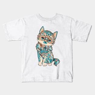 KITTEN MANDALA Kids T-Shirt